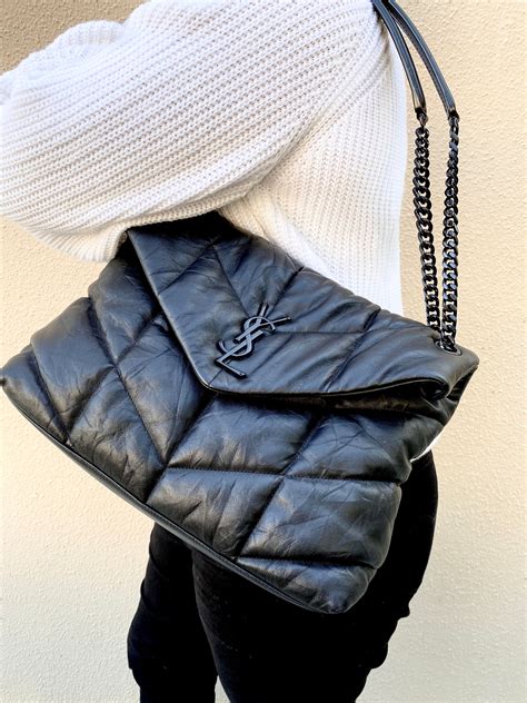 ysl loulou medium black on black|ysl medium loulou puffer.